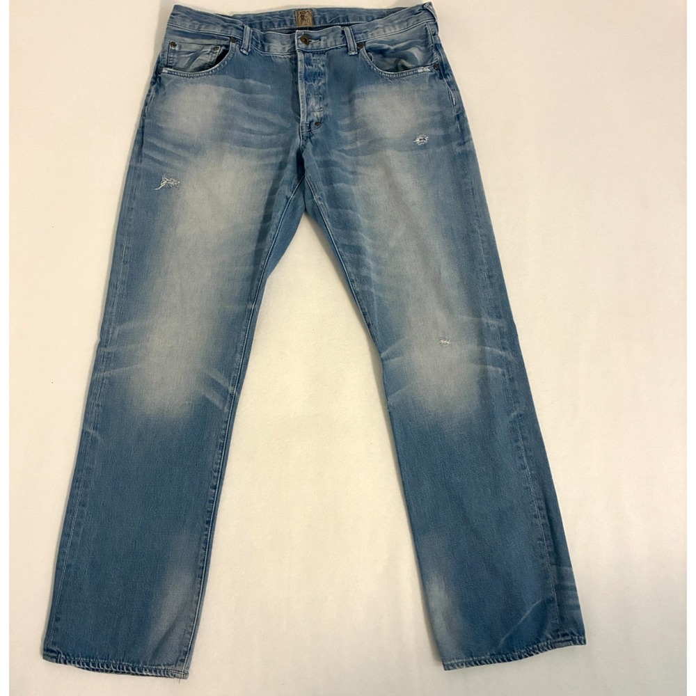 PRPS Barracuda Japanese Denim Jeans Men's 38x32 Regular Fit Distressed Preppy